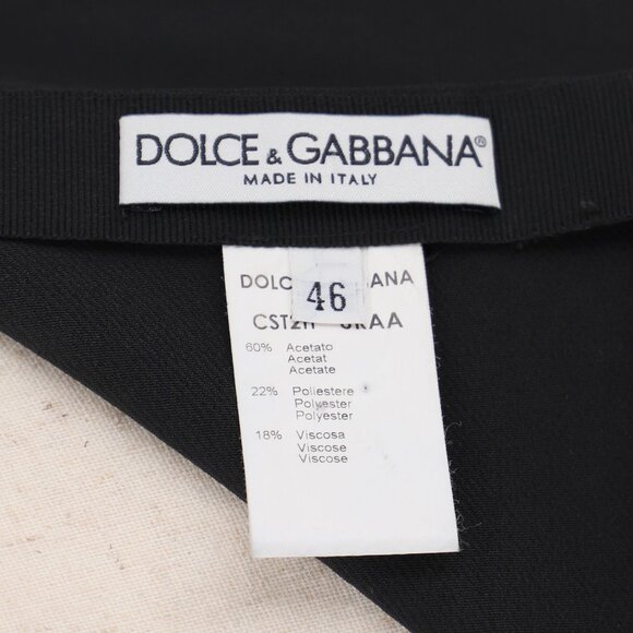 DOLCE & GABBANA Black Pencil Skirt Size 46 (US 10) - Picture 5 of 5